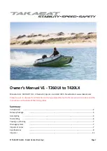 TAKACAT T LX Series Owner'S Manual preview