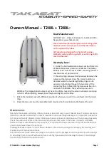 TAKACAT T240L Owner'S Manual preview