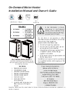 Preview for 1 page of Takagi 110 Indoor Installation Manual And Owner'S Manual