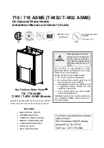 Takagi 710 ASME Installation Manual And Owner'S Manual preview