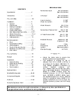 Preview for 2 page of Takagi Mobius T-M1 Installation Manual And Owner'S Manual