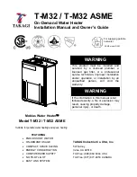 Takagi Mobius Water Heater T-M32 Installation Manual And Owner'S Manual preview