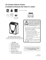 Preview for 1 page of Takagi T-H3-DV / 540H Installation Manual And Owner'S Manual