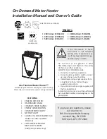 Takagi T-H3-DV Installation Manual And Owner'S Manual preview