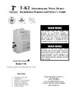 Preview for 1 page of Takagi T-K1S Installation Manual And Owner'S Manual