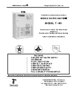 Takagi T - M1 Installation And Operating Instructions Manual preview