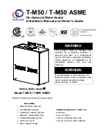 Takagi T-M50 Installation Manual And Owner'S Manual preview