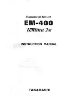 Takahashi EM-400 Temma 2M Instruction Manual preview