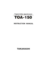 Предварительный просмотр 1 страницы Takahashi TOA-150 Instruction Manual