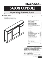 Takara Belmont AY-CU-SX1 Operating Instructions Manual предпросмотр