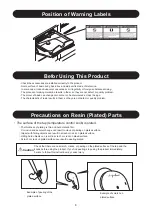 Preview for 8 page of Takara Belmont AY-CU-SX1 Operating Instructions Manual