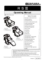 Takara Belmont AY-ELI Operating Manual предпросмотр