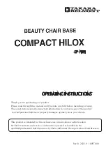 Takara Belmont Compact Hilox SP-PBN Operating Instructions Manual предпросмотр