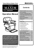 Takara Belmont Luxury MAXIM AB-9500E Operation Manual предпросмотр