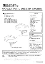 Takara Belmont MAJOLICA PORTO AY-SB P1 Installation Instructions Manual preview