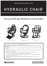 Предварительный просмотр 1 страницы Takara Belmont Manual Barber chairs Installation And Operating Instructions Manual