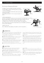 Предварительный просмотр 14 страницы Takara Belmont Manual Barber chairs Installation And Operating Instructions Manual