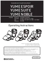 Takara Belmont YUME ESPOIR Operating Instructions Manual preview