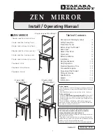 Takara Belmont ZEN MIRROR Install/Operating Manual предпросмотр