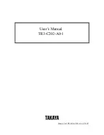 Preview for 1 page of TAKAYA TR3-C202-A0-1 User Manual