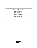 Preview for 1 page of TAKAYA TR3XM-SD01 User Manual