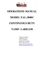 TAKE-A-LABEL TAL-3000C Operation Manual preview