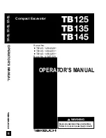 Takeuchi TB125 Operator'S Manual preview