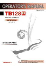 Предварительный просмотр 1 страницы Takeuchi TB128FR Operator'S Manual