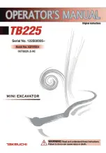 Preview for 1 page of Takeuchi TB225 Operator'S Manual