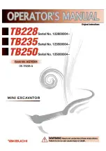 Предварительный просмотр 1 страницы Takeuchi TB228 Operator'S Manual