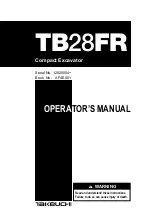 Предварительный просмотр 1 страницы Takeuchi TB28FR Operator'S Manual