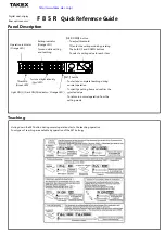 Preview for 1 page of Takex F85R Quick Reference Manual