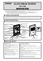 Предварительный просмотр 1 страницы Takex GS-1100E Instruction Manual