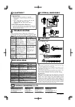 Предварительный просмотр 2 страницы Takex PA-15WE Instruction Manual