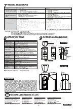 Предварительный просмотр 6 страницы Takex PR-11BE Instruction Manual