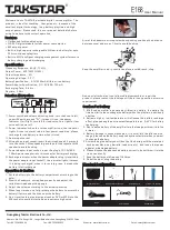 Preview for 2 page of Takstar E168 User Manual