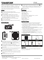 Preview for 2 page of Takstar E180 User Manual