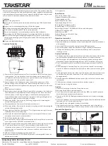 Предварительный просмотр 2 страницы Takstar E7M User Manual