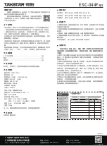 Предварительный просмотр 1 страницы Takstar ESC-044F Quick Start Manual