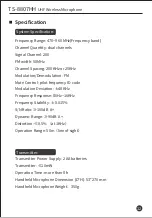 Preview for 13 page of Takstar TS-8807HH User Manual