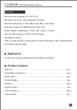 Preview for 14 page of Takstar TS-8807HH User Manual