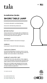 Tala SHR-G95-BTL-TBL-01-US Installation Manual preview