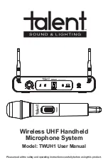 Talent TWUH1 User Manual preview