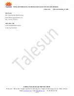 Preview for 20 page of TALESUN TP572M-170 Installation Manual