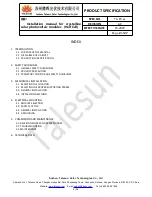 Preview for 3 page of TALESUN TP6L60M-320 Installation Manual