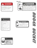 Preview for 17 page of Talet Equipment Mini Auger Bucket Parts And Operation Manual