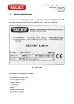 Предварительный просмотр 7 страницы Talex Eco CUT 210 Original User Manual