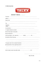 Preview for 128 page of Talex SPRINTER 1500 Original User Manual