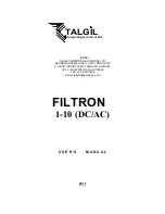 Talgil FILTRON 1-10 DC User Manual preview