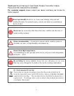 Preview for 2 page of Talitor BW1101 User Manual